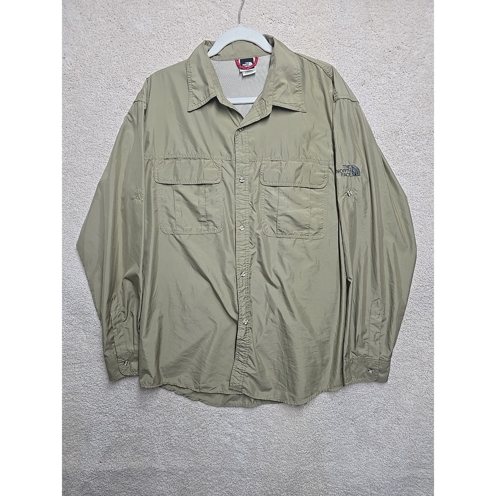 The‎ North Face Nylon Mens Light Weight Button Down Fishing Shirt XL